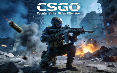 CSGO游戏封面展示反恐精英战术射击场景